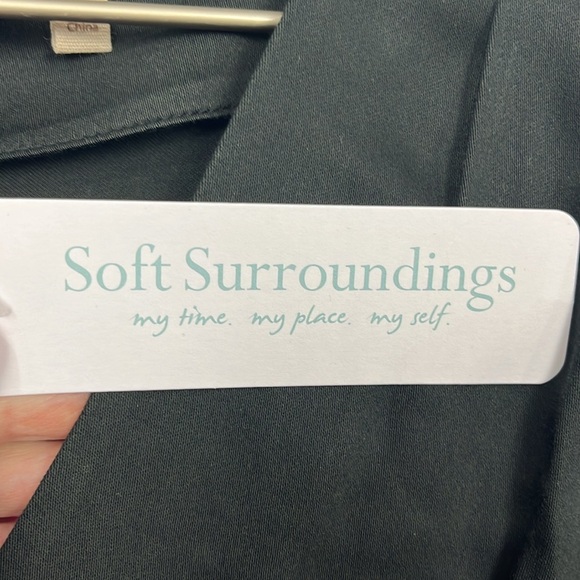 Soft Surroundings Womens Hideaway Tank 2X Black Pullover Sleeveless 100% Modal - Picture 3 of 12